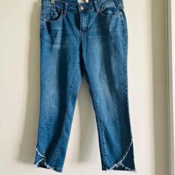 Royalty For Me Anklet Mid Rise Women's Blue Jeans Size 12 - Picture 1 of 8
